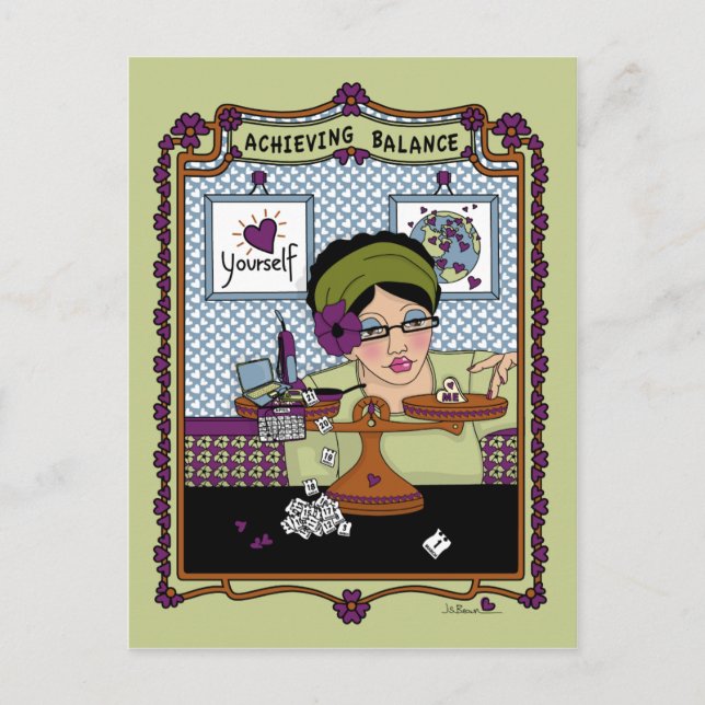 Erzielung eines Gleichgewichts_A_ Postkarte (Vorderseite)