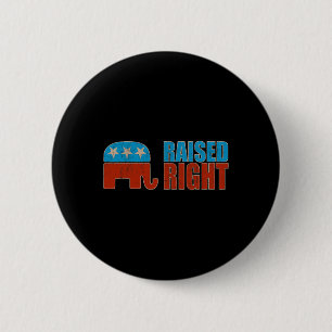Erzogen richtig Trump 2025 Republikaner Konservati Button