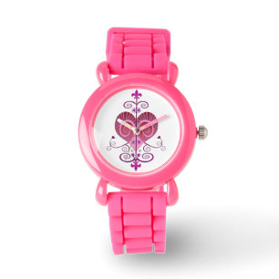 Erzulie Freda rosa Glitzer-Uhr Armbanduhr
