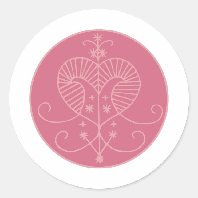 Erzulie Veve Runder Aufkleber (Vorderseite)