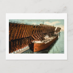 Erzverladung im Hafen von Duluth-Superior Postkarte