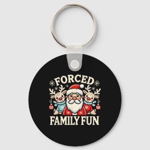 Erzwungene lustige Familie sarkastischer Weihnacht Schlüsselanhänger