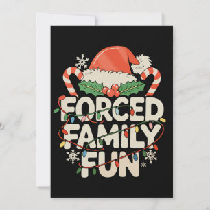 Erzwungener Familien-Spaß Weihnachten Santa Hut Xm