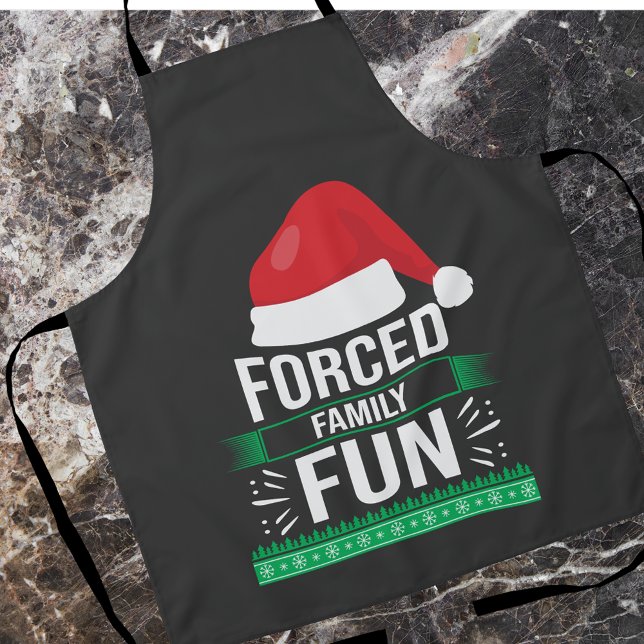 Erzwungener Familienspass Weihnachten Spaß Schürze (Von Creator hochgeladen)