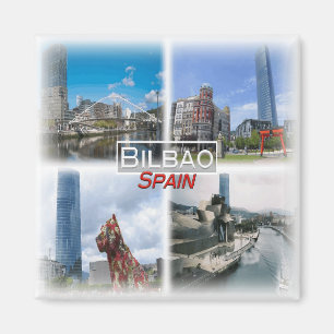 ES0136 Europe, Spanien Bilbao, Kühlschrank Magnet
