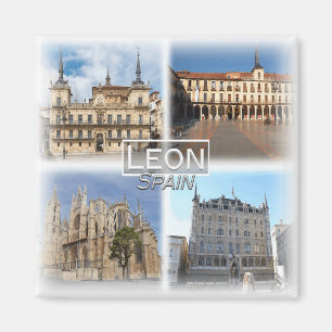 ES0141 Europa, Spanien, Leon, Kühlschrank Magnet