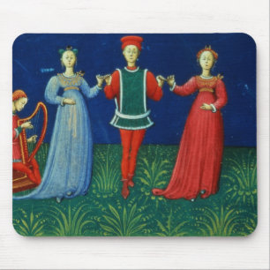 Es 973 f.21v ein Herrtanzen mit zwei Damen, Mousepad
