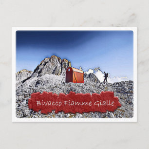 Es - Alphütte Bivacco Fiamme Gialle - Dolomiti - Postkarte