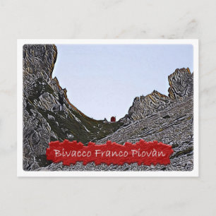 Es - Alphütte Bivacco Franco Piova - Dolomiti - Postkarte