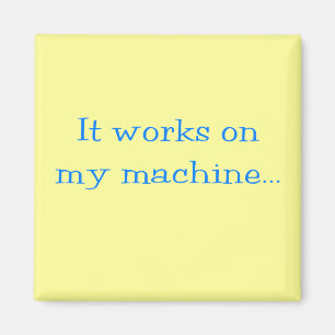Es arbeitet an meiner Maschine Magnet