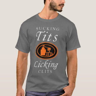 Es aufsaugt Es leckt Klitoris Lustiger erwachsener T-Shirt