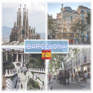 ES Barcelona - Sagrada Familia - Casa Batllo Aufkleber
