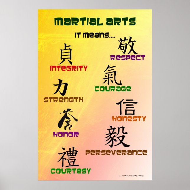 Es bedeutet Kampfkunstplakat Poster (Vorne)