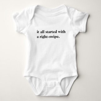Es begann ganz mit einem Recht-Schlag Baby Strampler