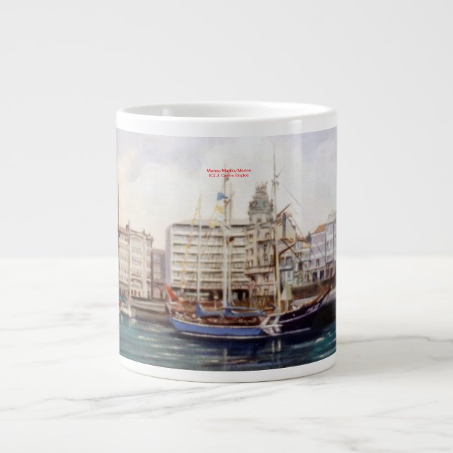 Es bemannt/bemannt/bemannt Jumbo-Tasse (Vorderseite)