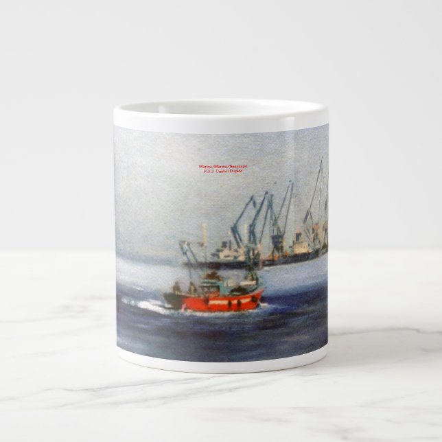 Es bemannt/bemannt/Seascape Jumbo-Tasse (Vorderseite)