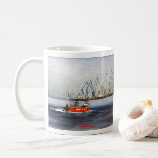 Es bemannt/bemannt/Seascape Kaffeetasse (Mit Donut)