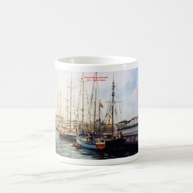 Es bemannt/bemannt/Seascape Kaffeetasse (Mittel)