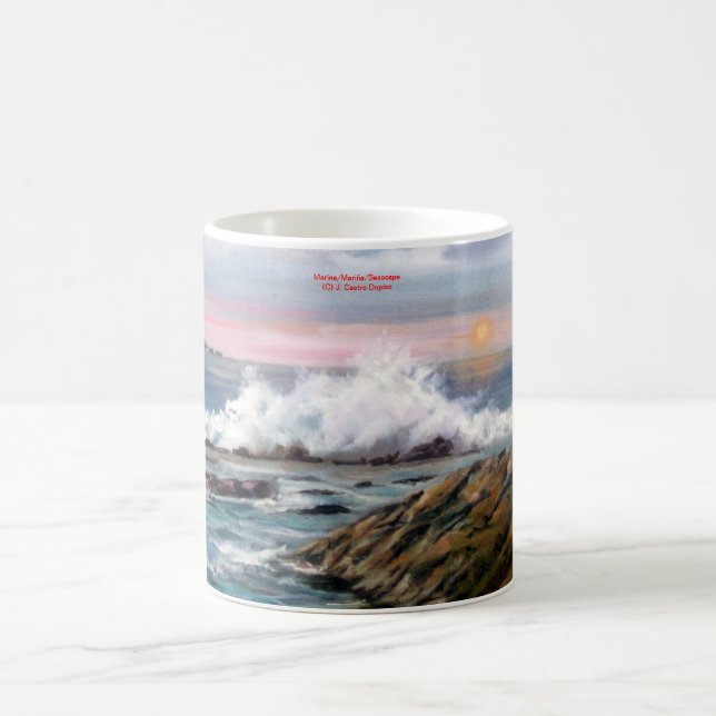 Es bemannt/bemannt/Seascape Kaffeetasse (Mittel)
