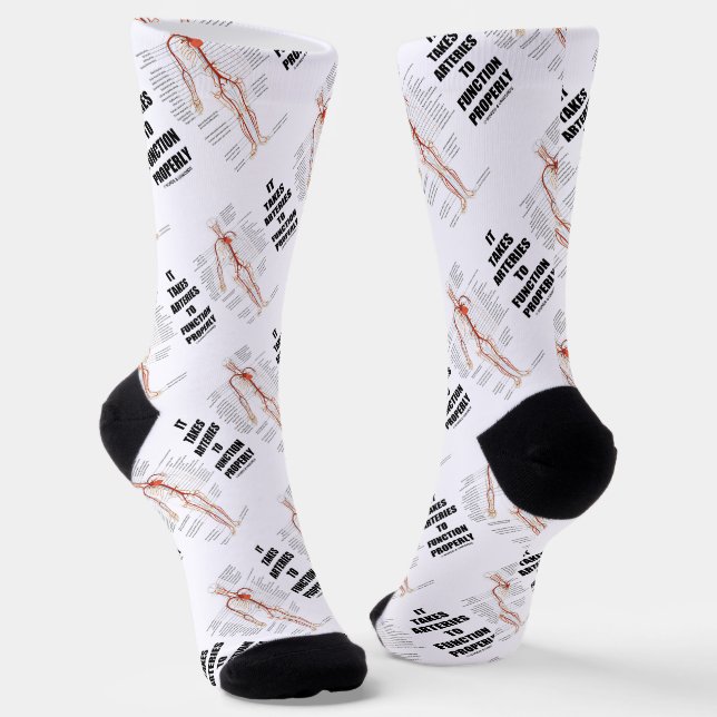 Es braucht Arterien, um richtig zirkulatorisch zu  Socken (Gewinkelt)