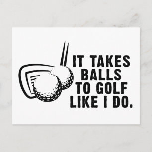 Es braucht Bälle zum Golf wie ich Postkarte