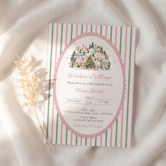 Es braucht ein Dorf Baby Shower Einladung