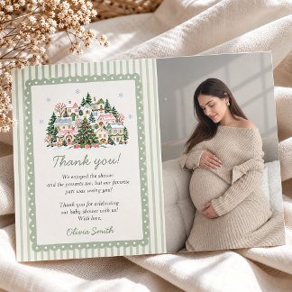 Es braucht ein Dorf Baby Shower Foto Dankeskarte