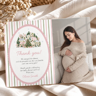 Es braucht ein Dorf Baby Shower Foto Dankeskarte