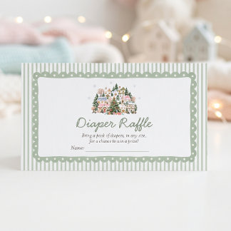 Es Braucht Ein Dorf Baby Shower Windel Raffle Begleitkarte