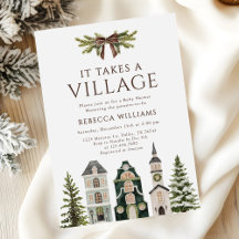Es braucht ein Dorf Weihnachten Baby Shower