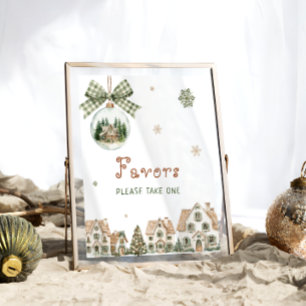 Es braucht ein Dorf Weihnachten Baby Shower Gesche Poster