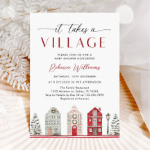Es braucht ein Dorf Winter Weihnachten Babyparty