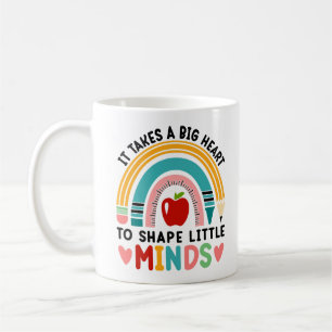 Es braucht ein großes Herz, kleine Minds zu lehren Kaffeetasse