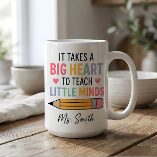 Es braucht ein großes Herz, um kleine Köpfe zu unt Kaffeetasse