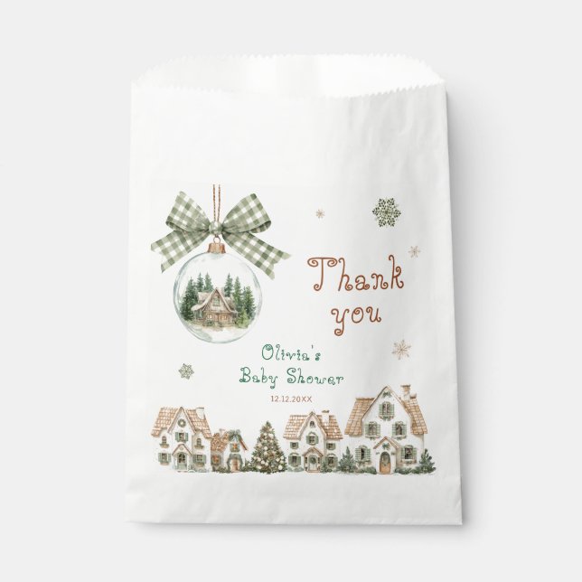 Es braucht ein Village Baby Dusche Vielen Dank Geschenktütchen (Vorderseite)