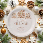Es braucht eine Village Winter Baby Dusche Pappteller<br><div class="desc">Die Teller des Village Winter Baby Shower Paper haben ein gemütliches, niedliches Winterthema. Sie zeigen eine kleine Dorfszene mit schneebedeckten Häusern und Bäumen, die ein warmes und einladendes Ambiente verleihen. Die Farben sind weich und neutral, sodass sie für jedes Kind, Junge oder Mädchen perfekt sind. Diese Teller sind ein guter...</div>