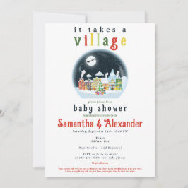 Es braucht eine Village Winter Santa Baby Dusche Einladung