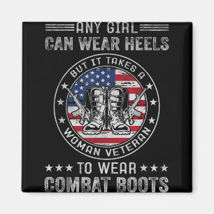 Es braucht einen weiblichen Veteran, Kampfstiefel  Magnet