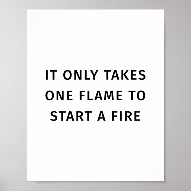 Es braucht nur Flammen, um einen Brandpreis zu sta Poster (Vorne)