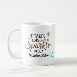 Es braucht viel Funkeln, um eine pädiatrische Kran Kaffeetasse