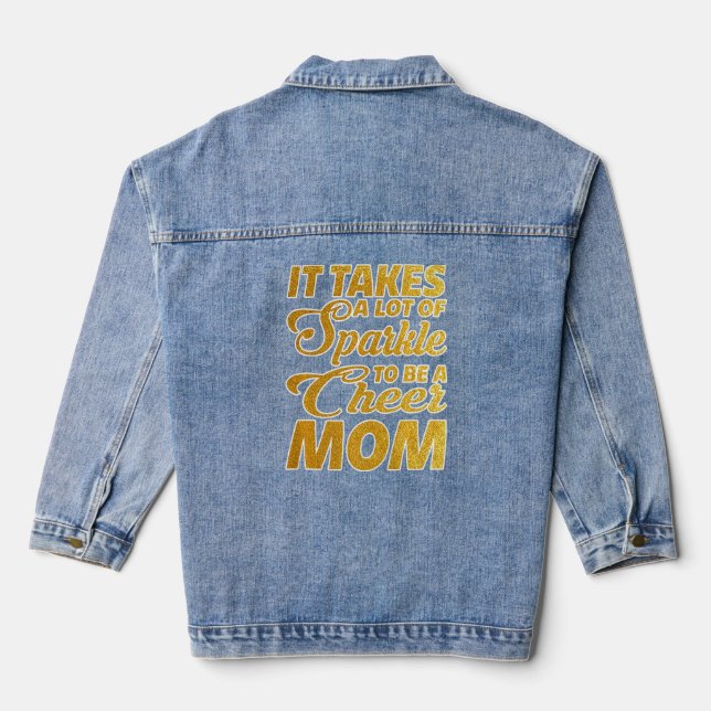 Es braucht viel Sparkle, um eine fröhliche Mama Pr Jeansjacke (Rückseite)