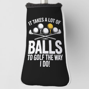 Es braucht viele Bälle, um Golf lustig Golf Golfen Headcover