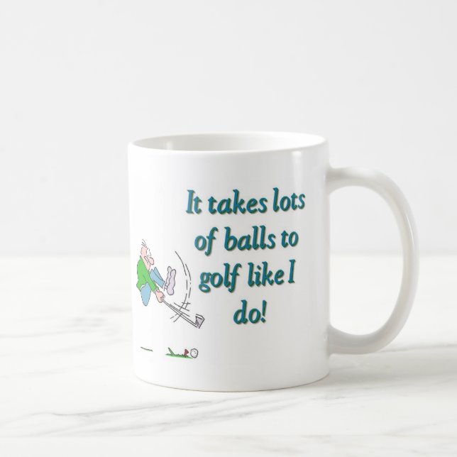 Es braucht viele Bälle zum Golf wie ich Kaffeetasse (Rechts)