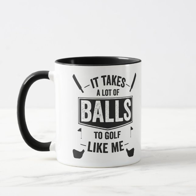Es braucht viele Balls zum Golf wie ich Funny Gift Tasse (Links)