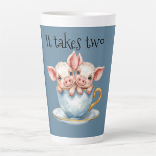 Es braucht zwei Teacup-Ferkel Milchtasse