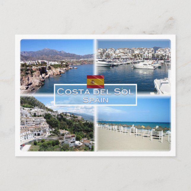 ES Costa del Sol - Nerja - Puerto Banus - Marbella Postkarte (Vorderseite)