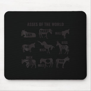 Es Die Welt Lustig Faul Intelligent Halb Fett Tret Mousepad