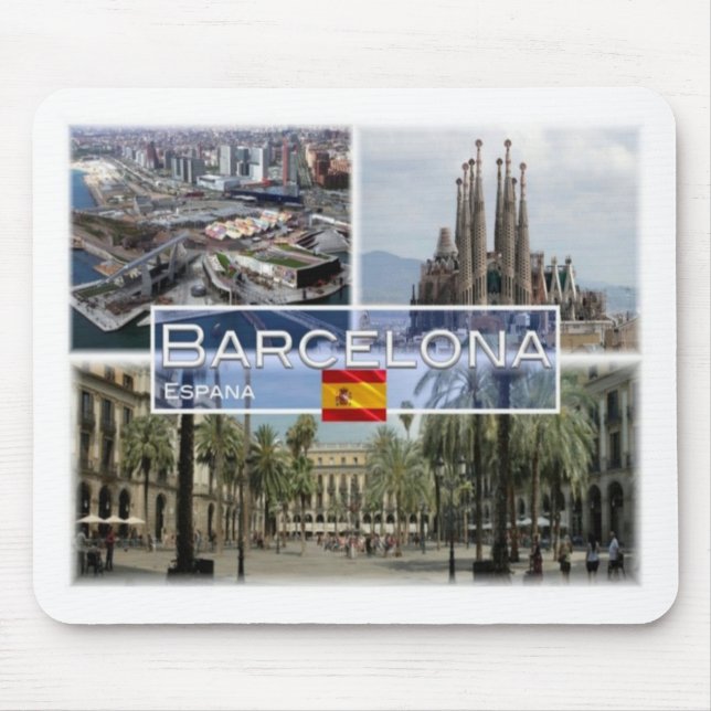 ES Espana - Spanien - Barcelona - Sagrada Familia  Mousepad (Vorne)