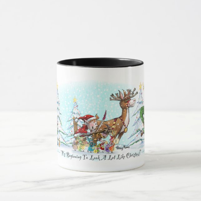 "Es fängt an, wie Weihnachten auszusehen!" Mug Tasse (Zentrum)