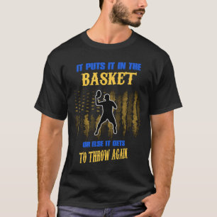 Es fügt sich in den Aktionskorb Disk Golf Spaß Gra T-Shirt